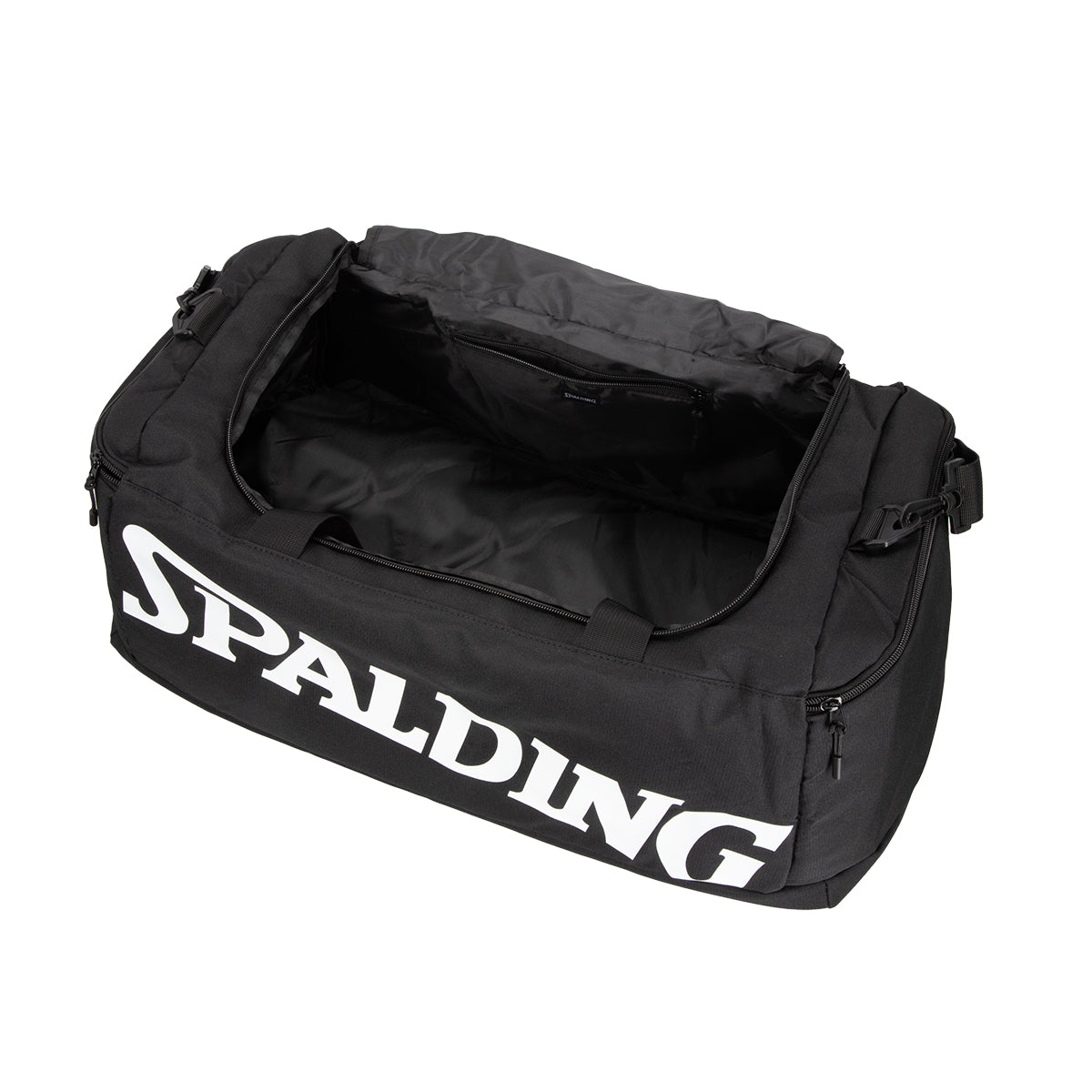 Bolso Deportivo Spalding Black Grande Logo Blanco