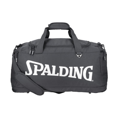 Bolso Deportivo Spalding Gray Grande Logo Blanco